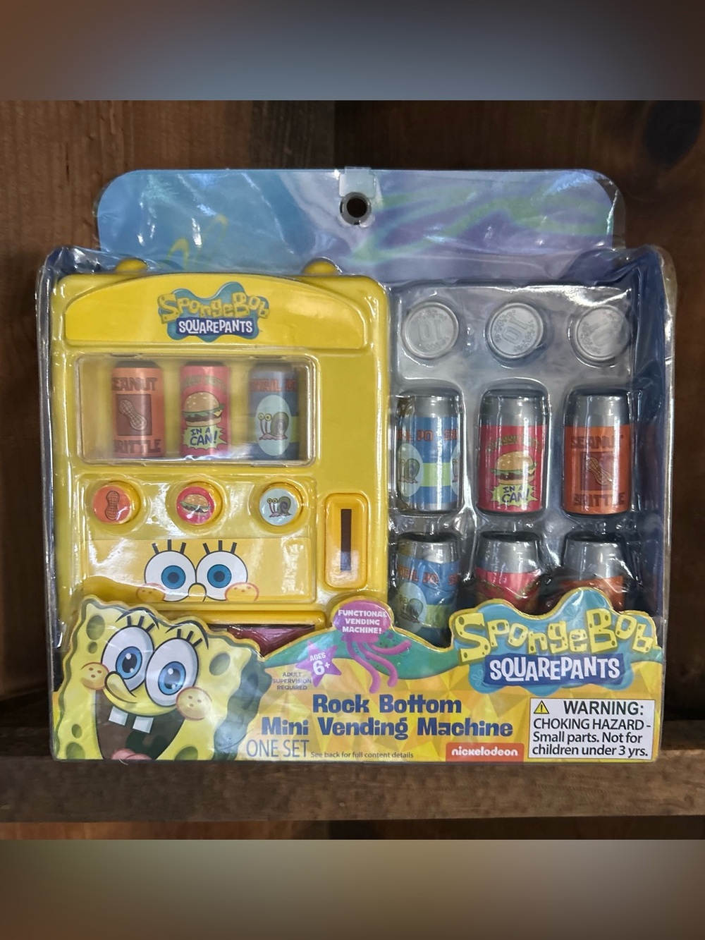 SpongeBob SquarePants Rock Bottom Mini Vending Machine Set Toy RMS New